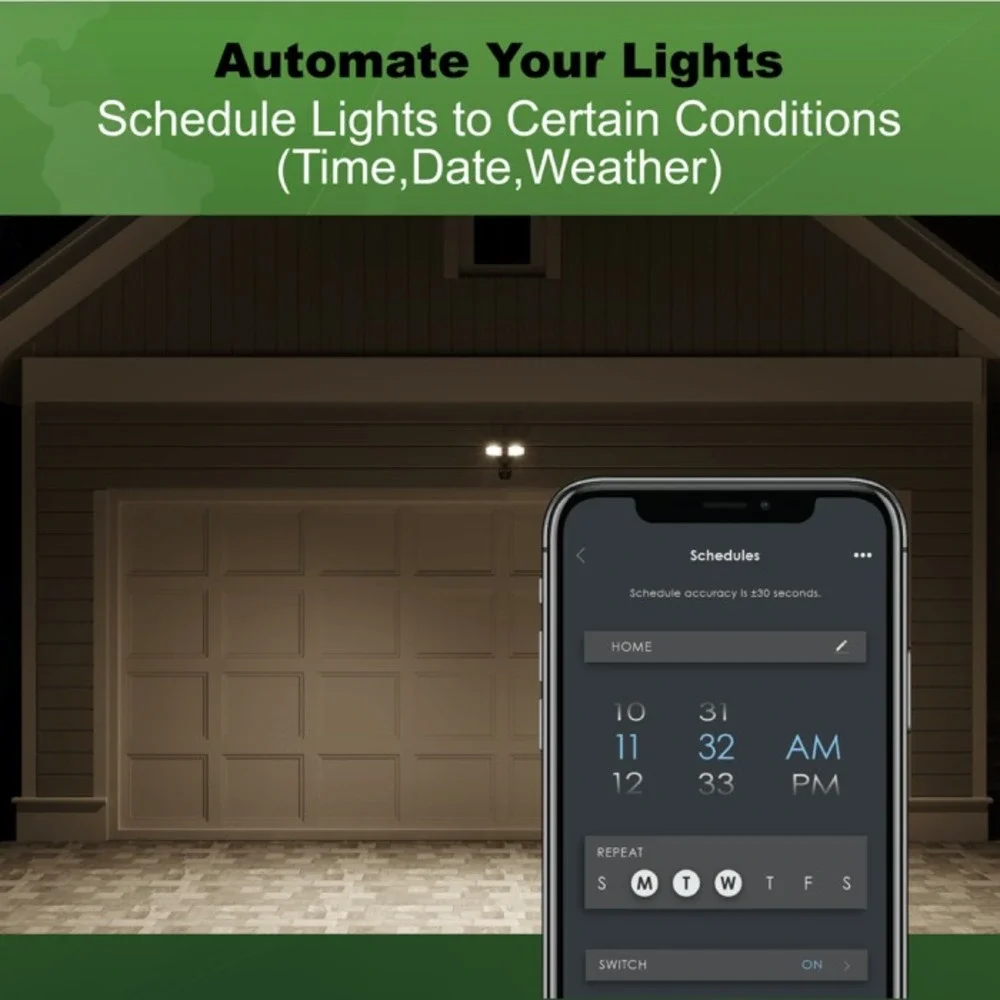 Good Earth SMART LED Motion Activated Security Area Flood Light - White -WiFi BT